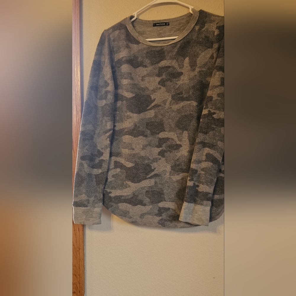 Gray Camo Long Sleeve Shirt